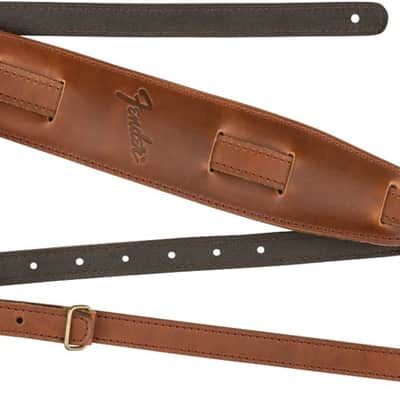 Genuine Fender Vintage Leather Saddle Guitar Strap, Cognac 099-0689-021 image 1
