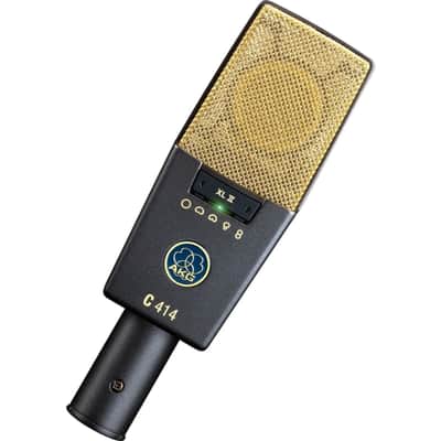 AKG C414 XLII Large Diaphragm Multipattern Condenser Microphone Black image 1
