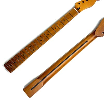 Telecaster Tele Style Roasted Maple Neck, Rosewood Stripe 22 Frets image 2