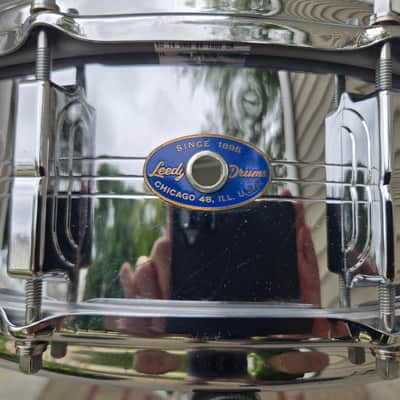 Slingerland Leedy Super Sound King brass snare drum 1960s - Chrome image 2