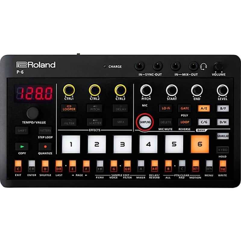 Roland  AIRA P-6 Creative Sampler  - Black & Yellow image 1