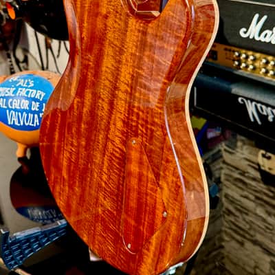 Nik Huber DOLPHIN CUSTOM LEFTY Super Flame Top Curly Mahogany  BRAZILIAN ROSEWOOD ( 2010) image 24