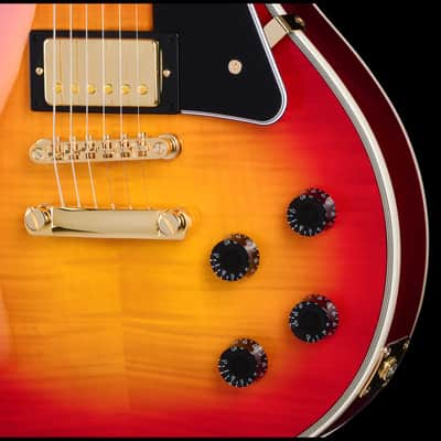 Epiphone Les Paul Custom Figured Heritage Cherry Sunburst with Gig Bag image 5