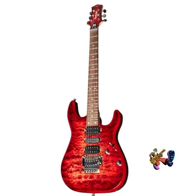 BootLegger Guitar Royal 2024 - Red - Floyd Rose Double Locking - Coil Split image 1