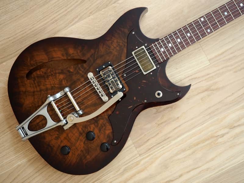 2015 Echopark Custom Crow Case Study Boutique Semi-Hollowbody Electric Guitar w/ ohsc, QOTSA image 1