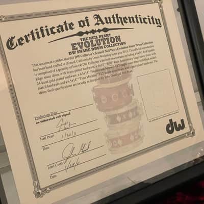 Neil Peart Rush Evolution Snare Drum Collection total of 4 Snares ORIGINAL ALL MATCHING serial numbers image 3