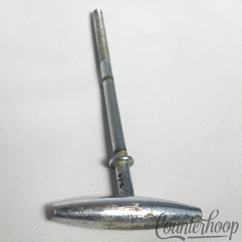 *Gretsch Bass Drum 1x Tension Rod Round Badge Chrome Vintage RB 4 1/4" 60s USA* image 1