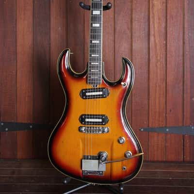 Teisco DG-67 Solidbody 1960's Sunburst Made in Japan image 2