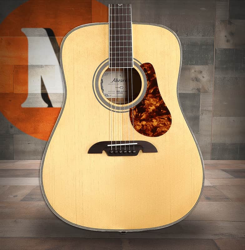 Alvarez Masterworks Dreadnought Guitar Acoustic Electric (MD60E_Herringbone) image 1