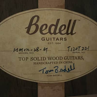 Bedell HGM-28-G Orchestra Acoustic Guitar - similar to Coffee House Orchestra Natural image 14