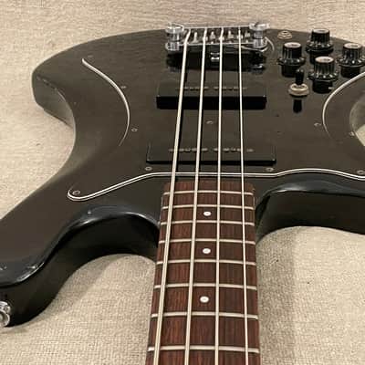 1979 Guild B-302 Left Hand Black 34” Scale Electric Bass Made In USA Rare Hard To Find Lefty - Video Demo image 5