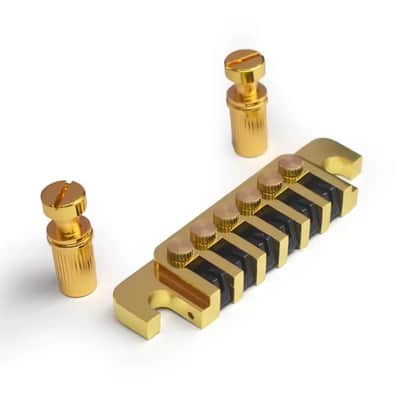 Gold Vintage TP6 Guitar LP Style Tailpiece Bridge image 1