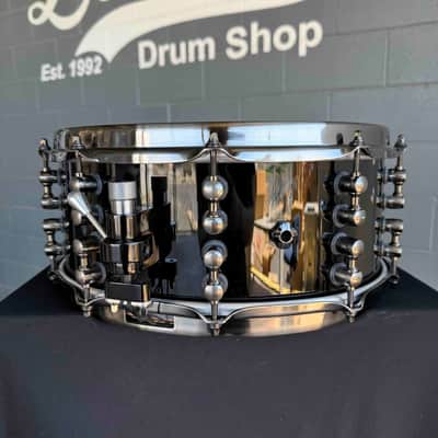 Mapex Jeff Hamilton Signature 6x14 Mahogany 'Maximus' Snare Drum in Gloss Black Lacquer with Brushed Black Nickel Hardware image 3