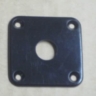lightly used (lightly relic'd) genuine Gibson PRJP-010 Black Plastic Jack Plate for Les Paul + very clean gold screws (clean or used silver finish screws available upon request) [1990s - 2020s (specifically from 2008)] image 6