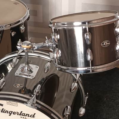 Slingerland 1970s ‘Blakrome’ Over Wood 3 Piece Drum Kit- 12″/16″/22″ image 3