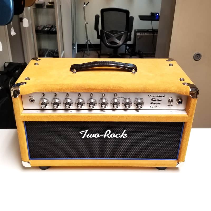used Two Rock Classic Reverb Signature 6L6 100-Watt Amp Head in Buckskin Suede, Very Good Condition with Footswitch image 1