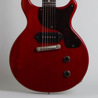 Gibson Les Paul Junior Solid Body Electric Guitar (1960), ser. #0-7205, brown tolex hard shell case. image 3