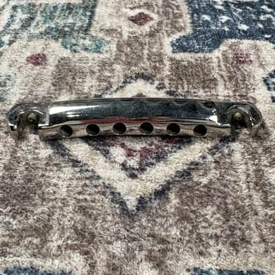 1950s Gibson Wrap Around Bridge / Tailpiece Vintage Nickel Lightweight Aluminum for Les Paul SG Special Junior Jr Epiphone Coronet Olympic! image 3