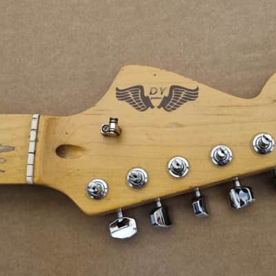 DY Guitars Reverse Reliced 70's Stratocaster Strat Neck Fender Tuners SS frets image 2