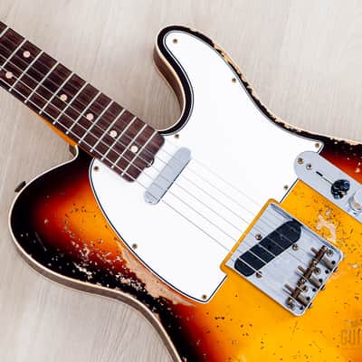 2023 Fender Custom Shop Limited Edition ‘59 Telecaster Custom Super Heavy Relic Sunburst image 8