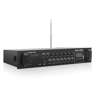 STCA600-6Z | 600W 6-Zone 70V/100V Commercial Power Amplifier with Bluetooth, Optical, Phantom Power, for Restaurants, Lounges, Bars, Pubs, Schools image 2