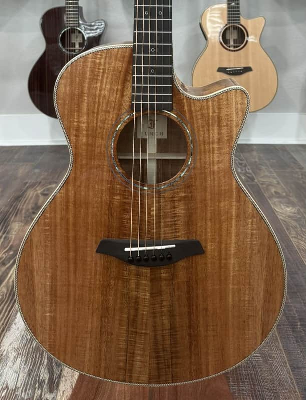 Furch Rainbow Gc-KK Custom All Solid Koa Hardshell Case Abalone Herringbone Voiced on Top and Back image 1