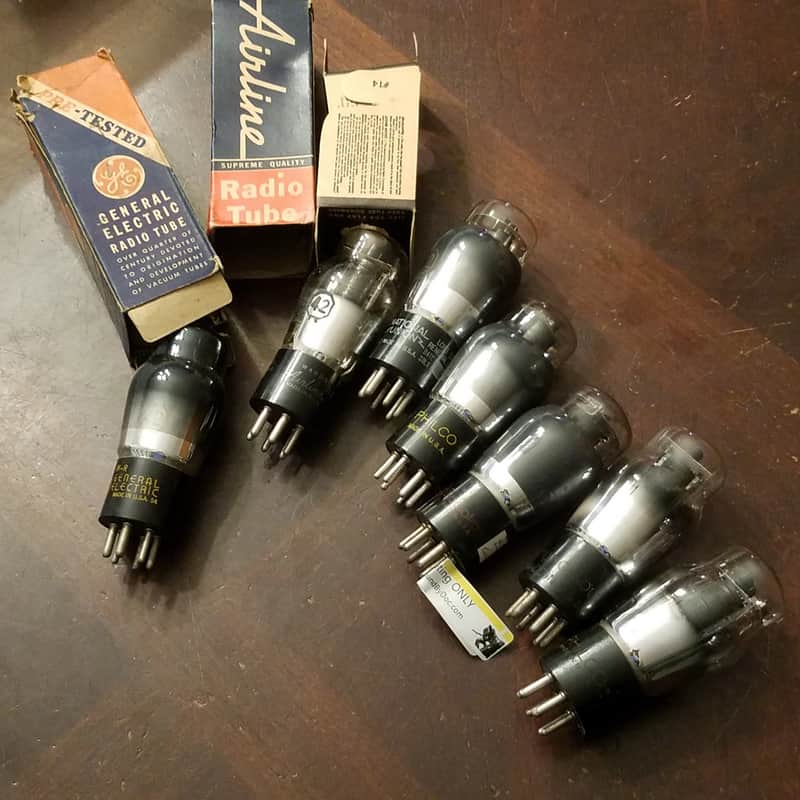 RCA etc. ONE (1) Type 42 Pentode Power Antique tNOS AT1000 TESTED Vacuum Tube Engraved Copper Pillar image 1