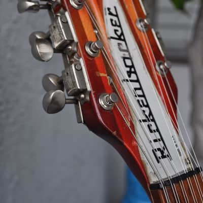 Original 1965 Rickenbacker Rose Morris Model 1993 Export 12-String Fireglo image 4