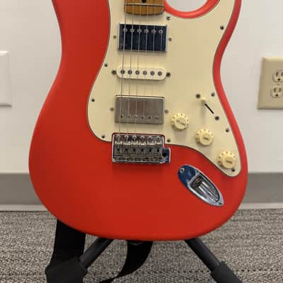 MIM Fender HSH Red Strat w/ Lambertones image 1