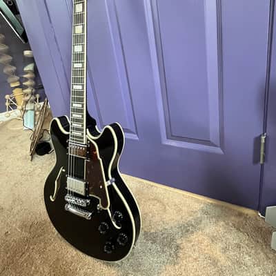 D'Angelico D'Angelico Premier Mini DC Electric Guitar Black - LOWEST PRICE ON REVERB - JUST $525 + ZERO SHIPPING image 4