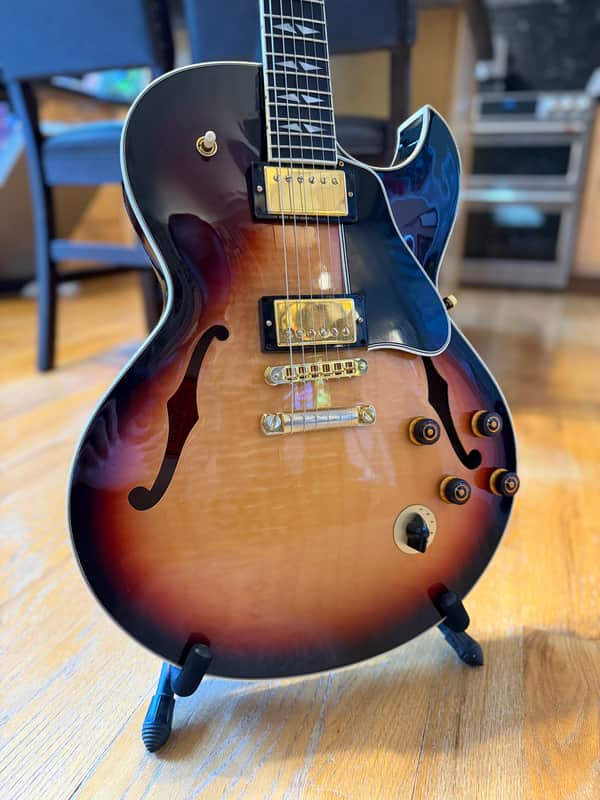 2008 Gibson ES-137 Custom – Triburst | Custombuckers | 50s Wiring | Gotoh Locking Tuners | COA | Original Varitone Harness Included image 1