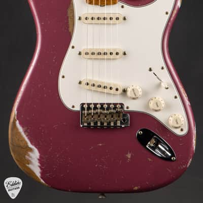2023 - Fender Custom Shop Eddie's Guitars Exclusive Dealer Select Roasted 1963 Stratocaster Heavy Relic - Dusk Plum image 2