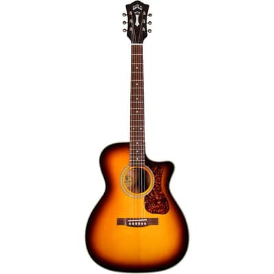 Guild OM-140CE Westerly Collection Orchestra Acoustic-Electric Guitar Antique Burst image 3