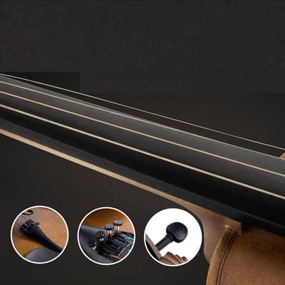 Violin 4/4 Full Size Set, Fiddle Solidwood for Beginners Adults, Acoustic Violin with Hard Case, Shoulder Rest, Rosin, Two Bows, Clip-on Tuner and Extra Strings image 2