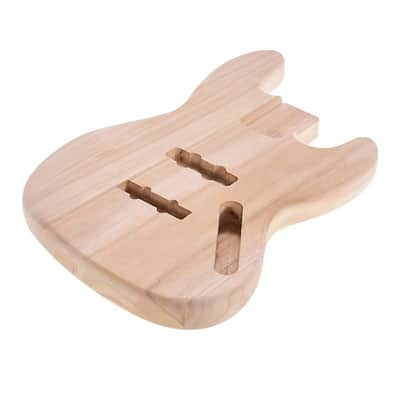 Unfinished Jazz Bass Style Solid Poplar Wood Body DIY Project image 2