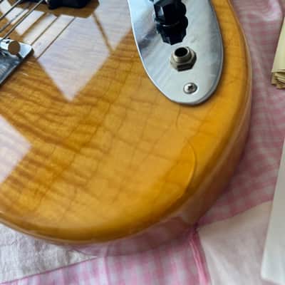 Fender MIJ JB-62 Foto Flame Jazz Bass + Documention 1994 - 1996 - Natural image 9
