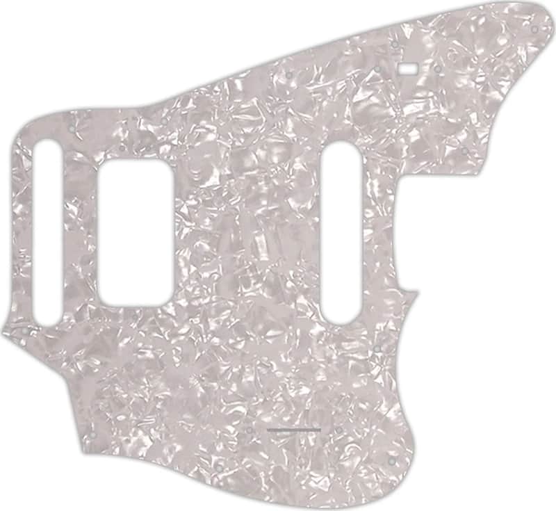 WD Custom Pickguard For Fender 2018-Present Made In Mexico Player Series Jaguar #28 White Pearl/Whit image 1