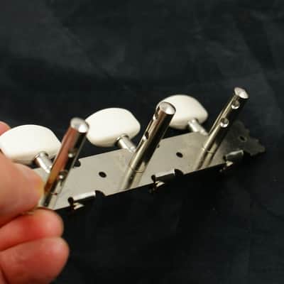 3-on-Plate Classic Acoustic Guitar Tuners Set, Nickel (1L/1R) image 6