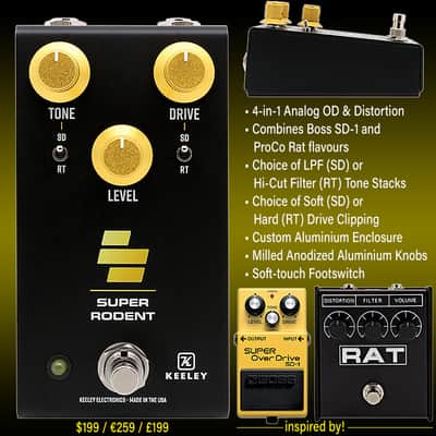Keeley SUPER RODENT Ratt Pedal Black / Orange image 2