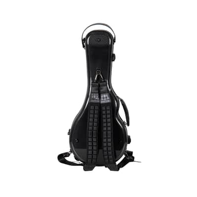Crossrock Air Carbon Mandolin Case for F-Style (Fits Gibson F5) | Gloss 3K Carbon Weave Finish in Carbon Black, TSA Lock, Backpack Straps, Dust Cover – Elite Flight Case image 2