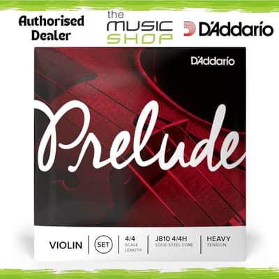 D'Addario Prelude Violin String Set - 4/4 Scale, Heavy Tension - J810 4/4H image 1