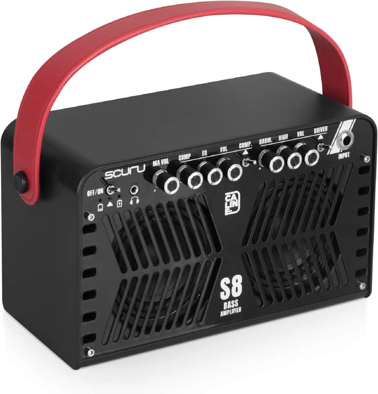 Caline Scuru S8B 20W Bass Amplifier Portable Bass Guitar Practice Amp Rechargeable Battery image 1