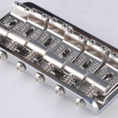 Fender Non Tremolo 6-Saddle Hardtail Classic/Standard Series Stratocaster Bridge Assembly Chrome 006-0068-0 image 1