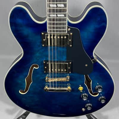 Olson 12 String Semi-Hollow Electric Guitar - Blueburst image 2
