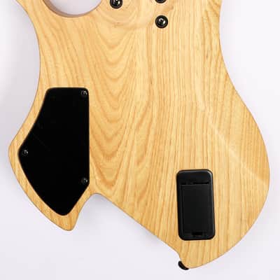 Agile 8 String Multi-Scale Fan Fret Headless Electric Guitar CHIRAL NIRVANA 82528 EB MOD SS Natural Flame image 3