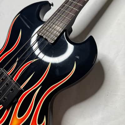 Brownsville New York Bat Electric Bass Guitar 2000s - Hot Rod Flame Graphic image 7