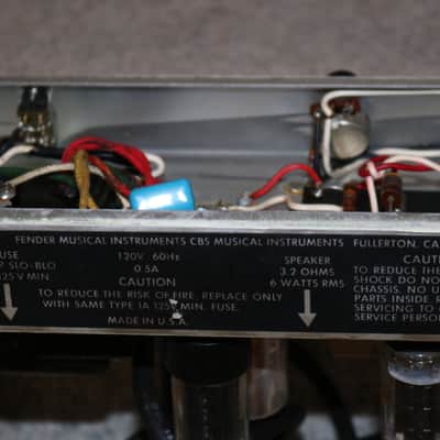 Vintage Fender Silverface Champ Tube Amp Chassis - Fully Working - No Tariffs image 10