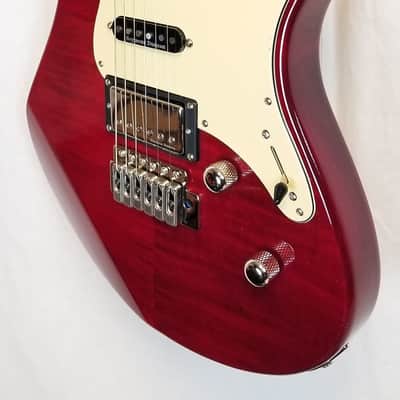 Yamaha Pacifica PAC612VIIFMX Double Cutaway Flame Maple Top H/S/S Electric Guitar, Fired Red image 3