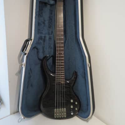 2002 Ibanez BTB405 QM Active 5 String Bass Guitar with Hard Case image 1