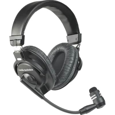 Audio-Technica BPHS1 Broadcast Stereo Headset with Dynamic Cardioid Boom Mic, Black image 2